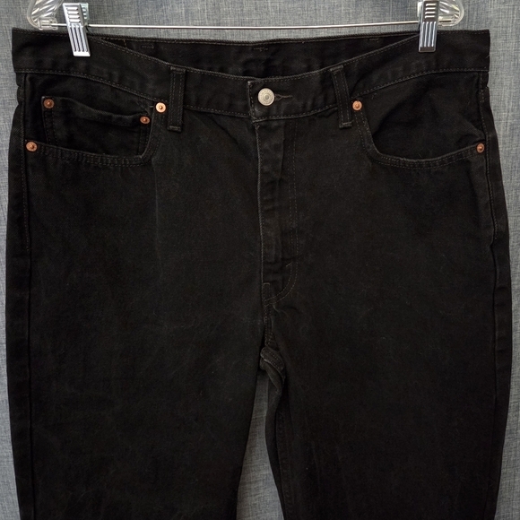 Levi's 550 Jeans Relaxed Fit Black Straight/Tapered Men's 38X32 (actual 37X31) - Picture 11 of 13